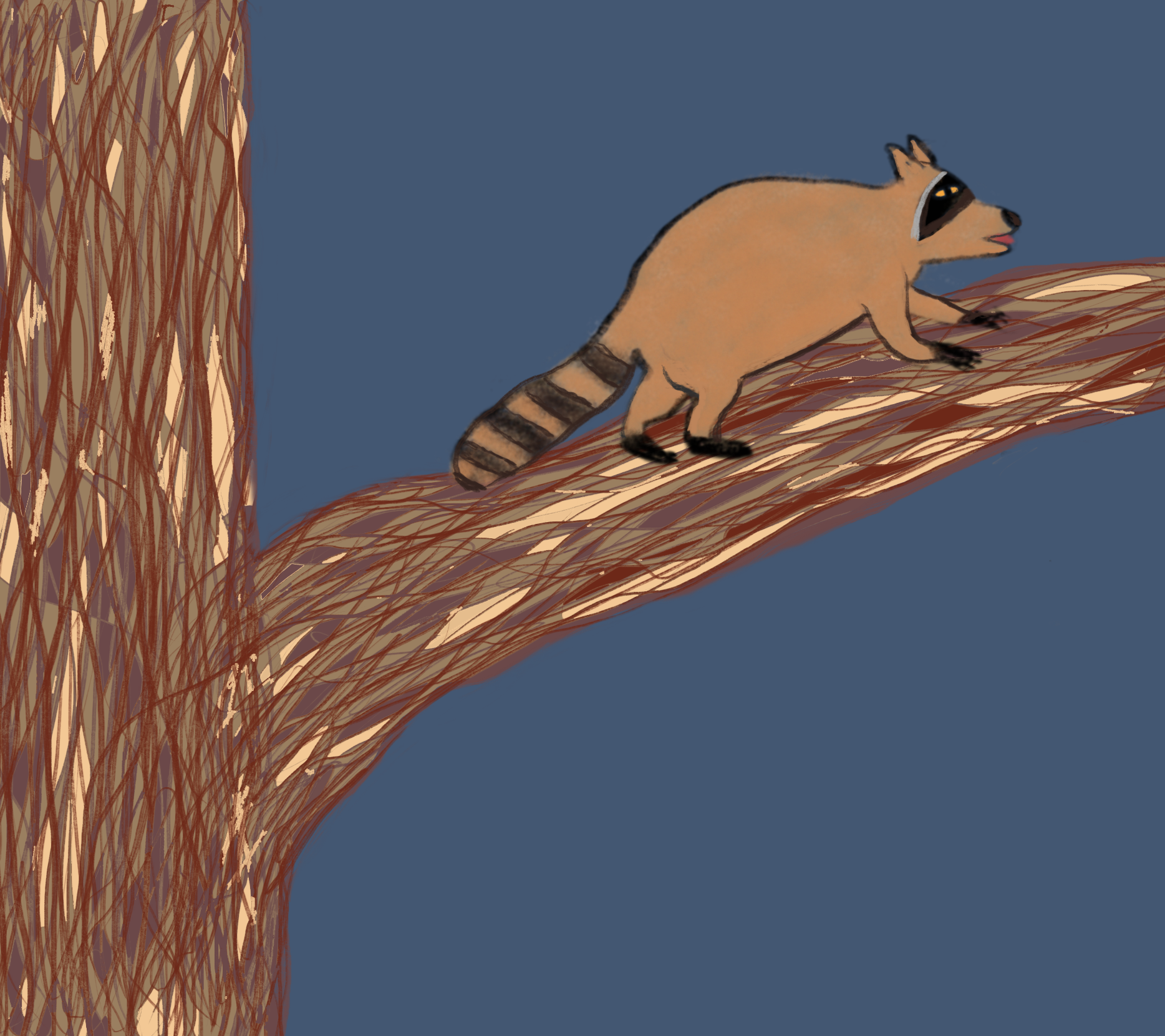 Larry on tree branch.