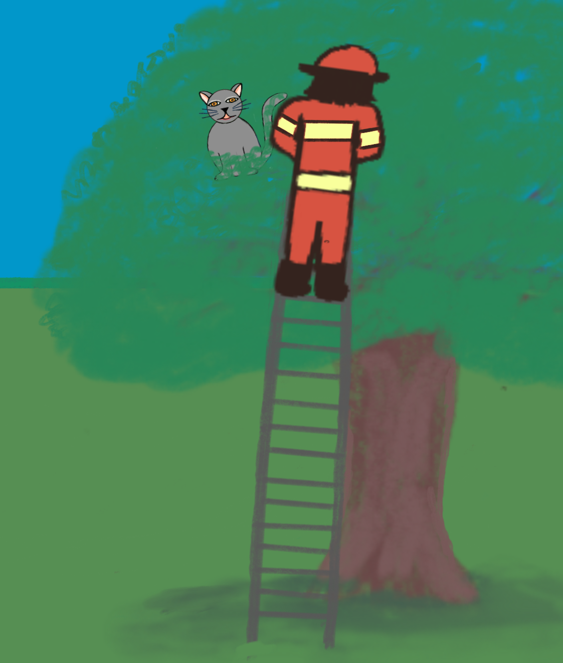 Cat in tree